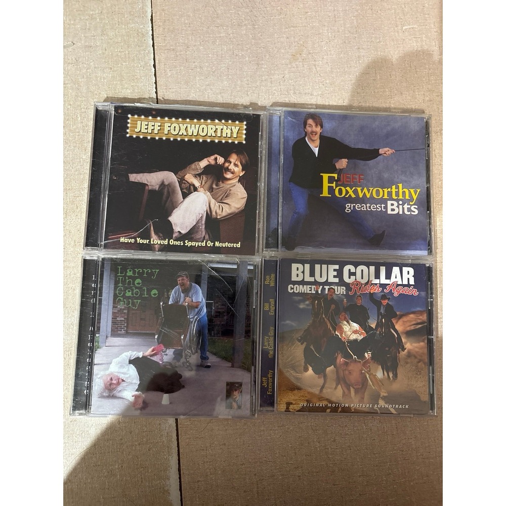 Jeff Foxworthy Larry the Cable Guy Blue Collar Comedy 4 CD Lot Vintage Stand Up